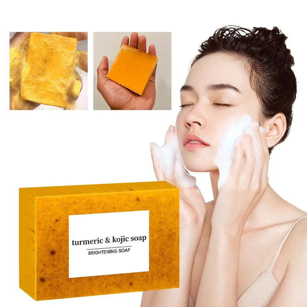 Sapone Artigianale Curcuma e Acido Kojico - Antimacchia e Acne (Pacco da 1/3/5 Pezzi). TK
