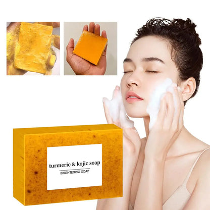 Sapone Artigianale Curcuma e Acido Kojico - Antimacchia e Acne (Pacco da 1/3/5 Pezzi). TK