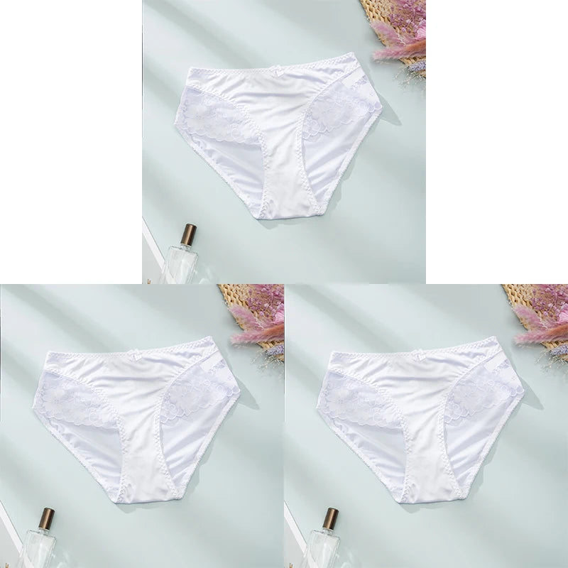 CINVIK 3 Pezzi Slip Donna in Pizzo – Mutandine Mid-Rise Traspiranti ed Elasticizzate. TK