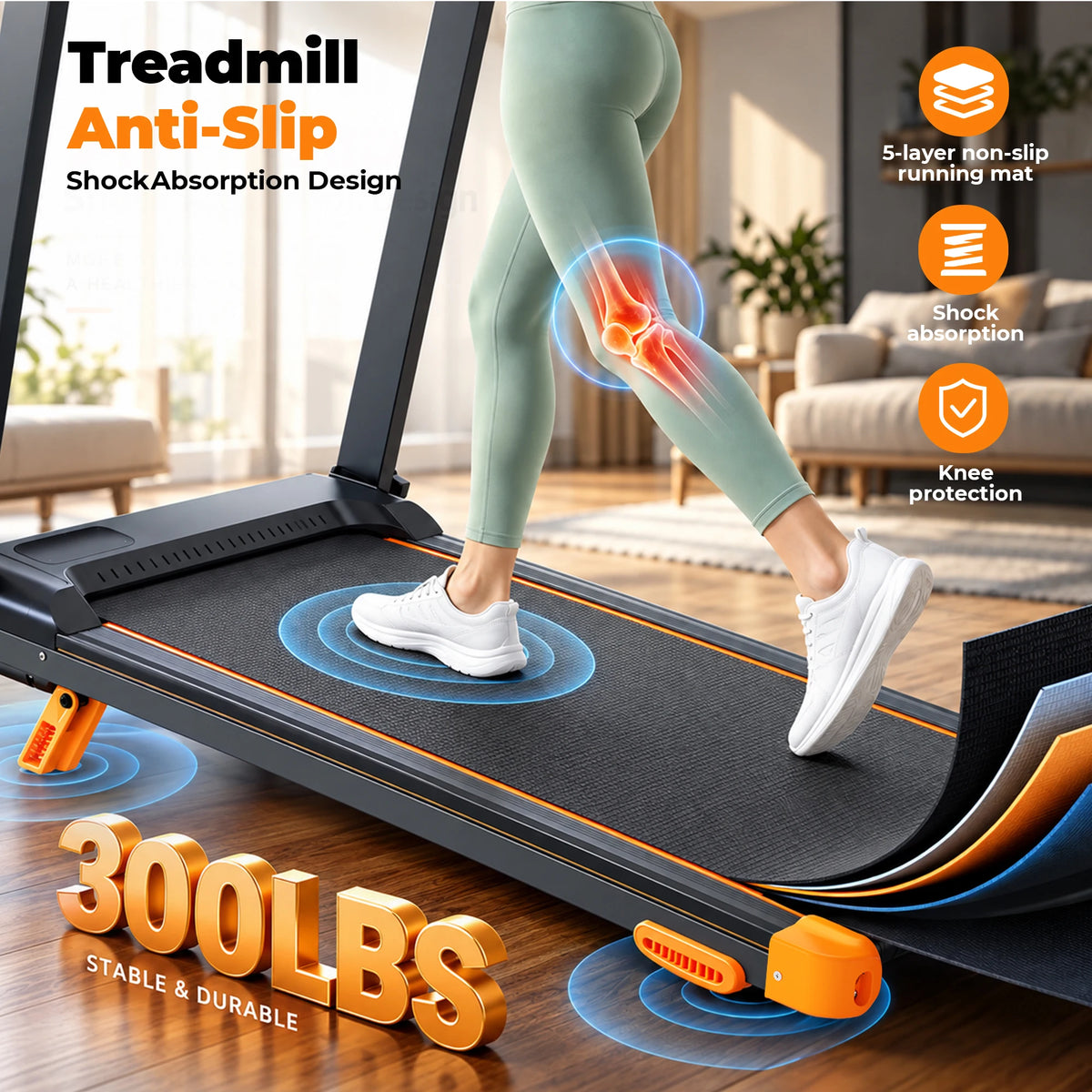 Tapis Roulant Y-RAIN 3 in 1 Pieghevole | Inclinazione 12%. TK
