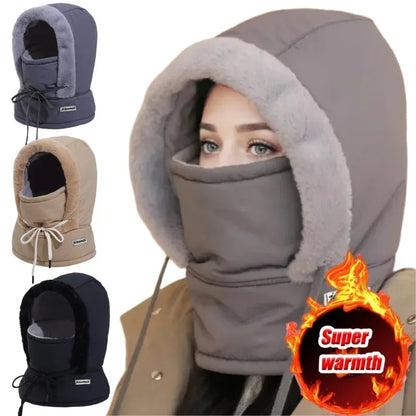 Passamontagna Termico 3-in-1 con Coulisse - Cappello e Scaldacollo in Peluche. TK