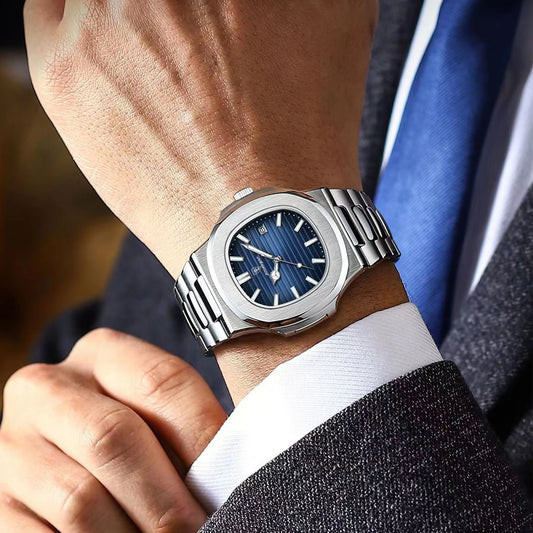Luxury Brand Men's Quartz Wristwatch Stainless Steel Waterproof
