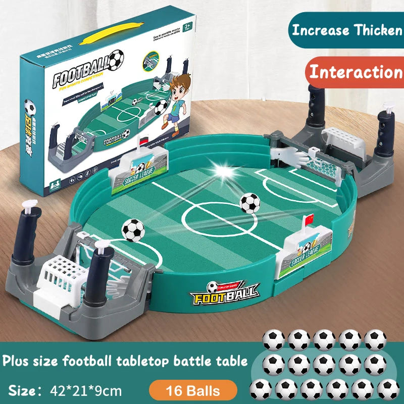 Calcio da Tavolo 2 in 1 – Mini Football e Hockey Game, Gioco Interattivo per 2-4 Giocatori, Bambini e Adulti
