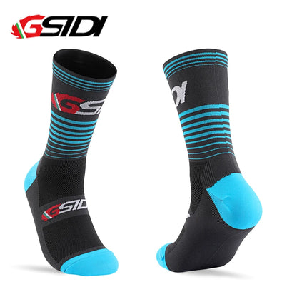 GSIDI - Calze Tecniche da Ciclismo e Running a Compressione (Unisex)