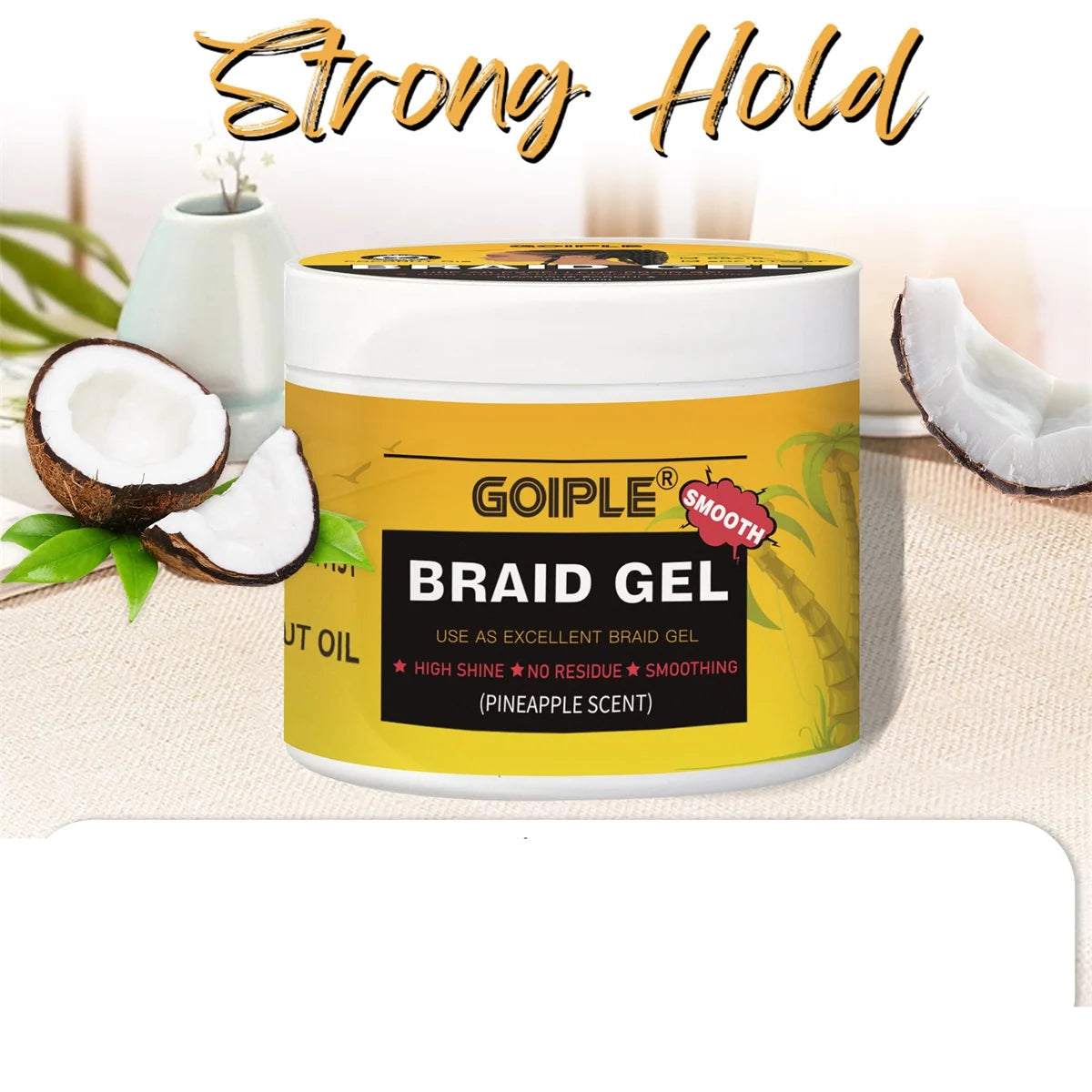 GOIPLE 100g Pineapple Scent Braid Gel Smooth Non-Flaking