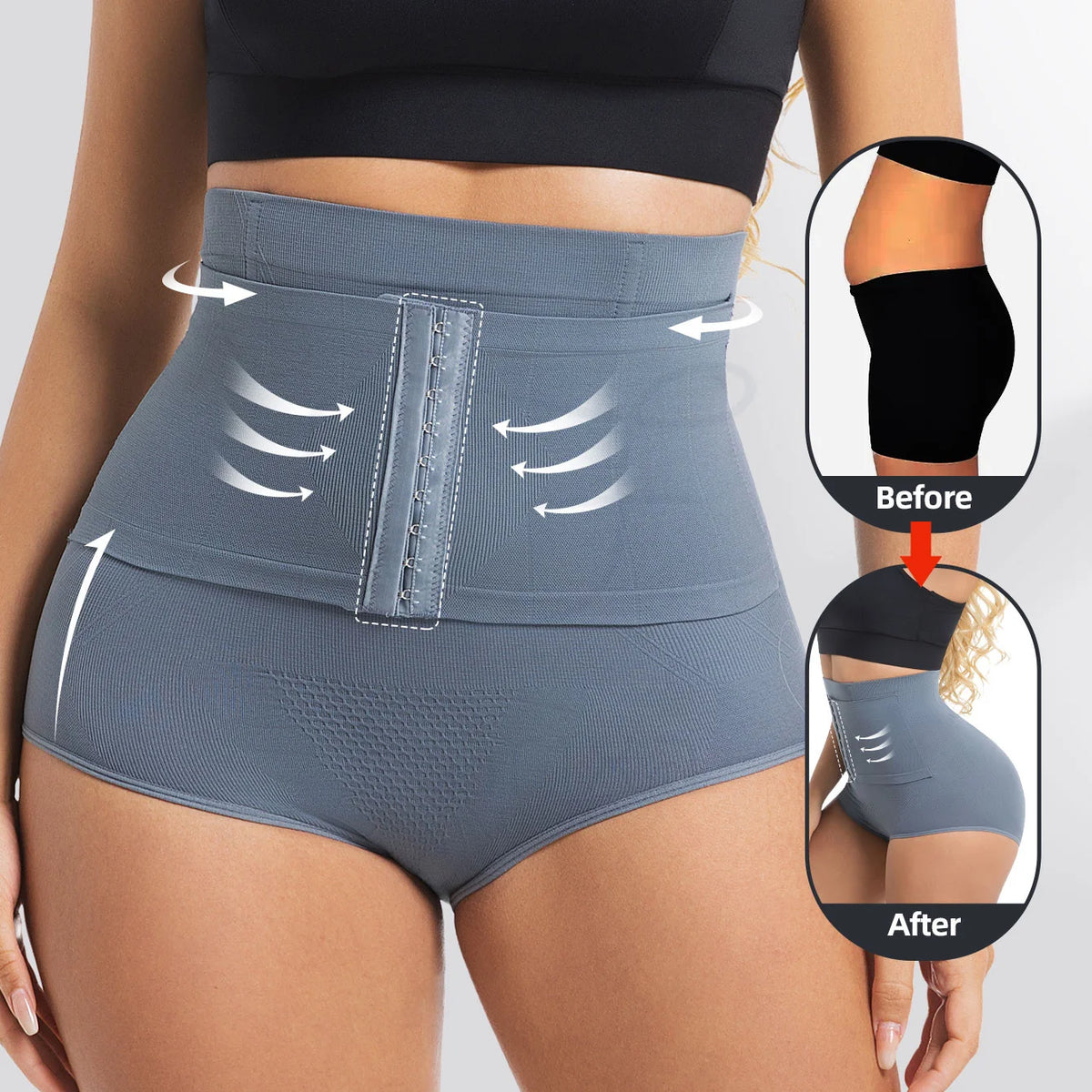 Flarixa - Slip Modellante a Vita Alta Seamless a Compressione Forte