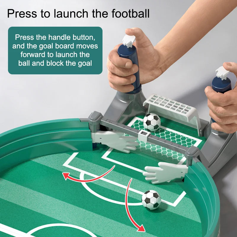 Calcio da Tavolo 2 in 1 – Mini Football e Hockey Game, Gioco Interattivo per 2-4 Giocatori, Bambini e Adulti