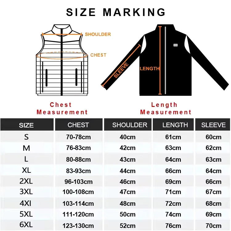 Men Heated Jacket USB Electric Heated Coat Hunting Hiking