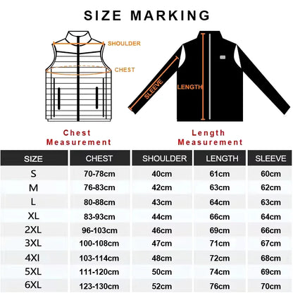 Men Heated Jacket USB Electric Heated Coat Hunting Hiking