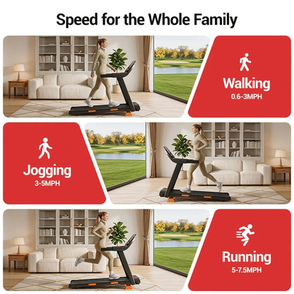 Tapis roulant pieghevole inclinazione 15%, Sinaopus 4-in-1 folding treadmill, Tapis roulant salvaspazio 170 kg (300lbs).TK