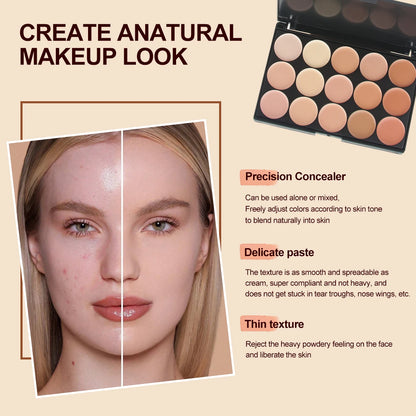 15 Colors Face Concealer Camouflage Cream Contour Palette