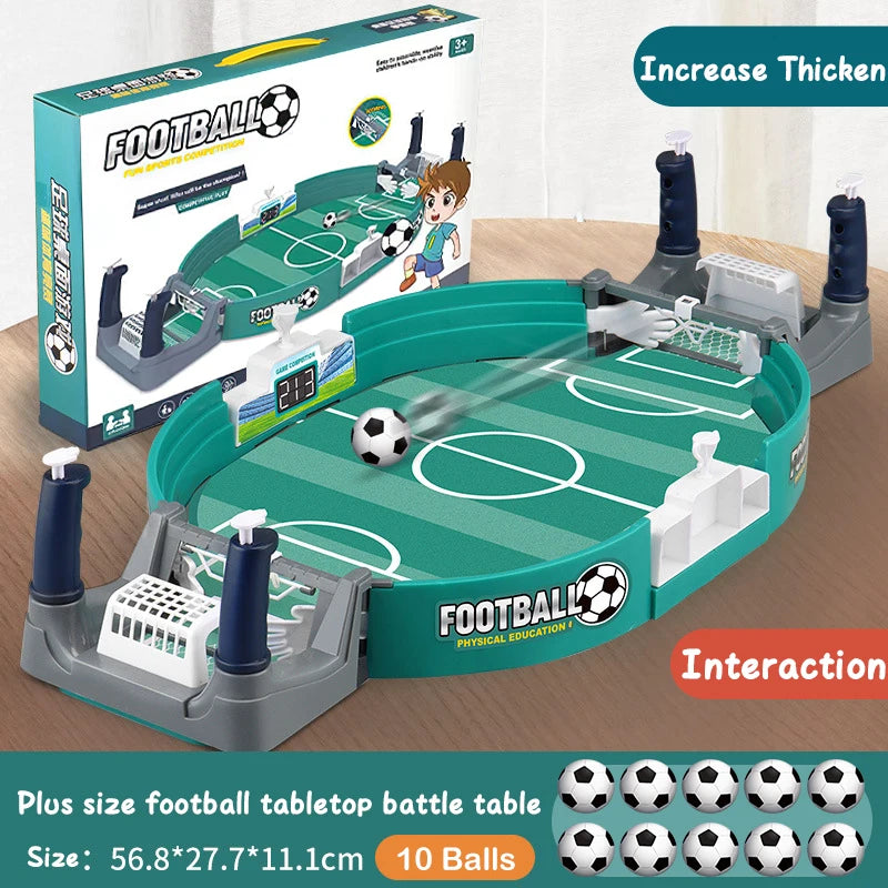 Calcio da Tavolo 2 in 1 – Mini Football e Hockey Game, Gioco Interattivo per 2-4 Giocatori, Bambini e Adulti