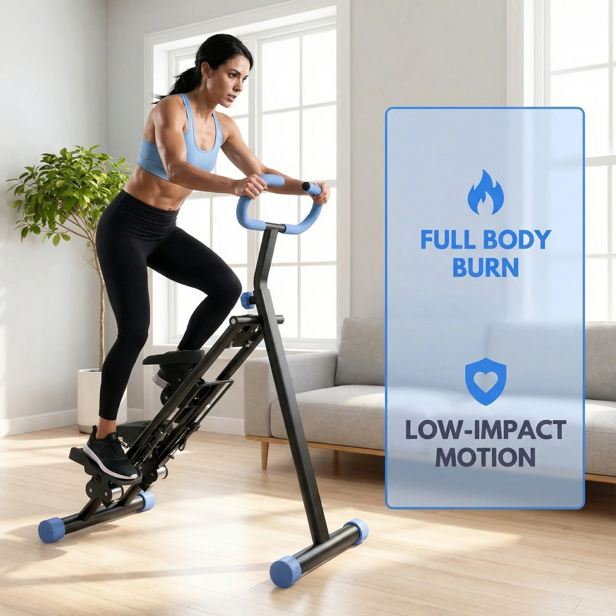 Stepper Fitness Vertical Climber Pieghevole – Attrezzo Cardio per Allenamento Completo a Casa. TK
