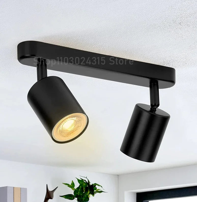 Dimmable Led GU10 Spotlight Clothing Store Background Wall Spotlight 7w 12W Trail Light Surface Mounted Ceiling Spotlight AC 220