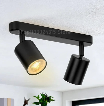 Dimmable Led GU10 Spotlight Clothing Store Background Wall Spotlight 7w 12W Trail Light Surface Mounted Ceiling Spotlight AC 220