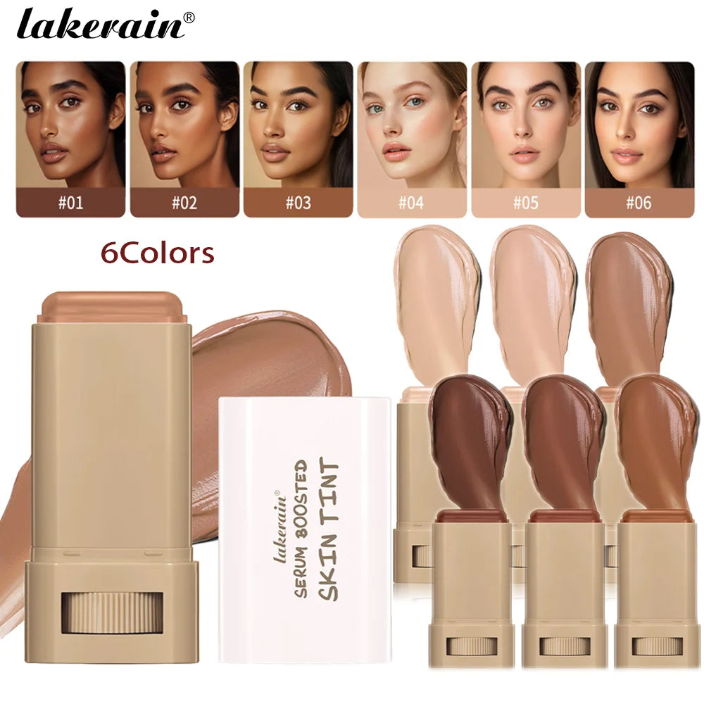 Skin Tint Foundation Stick 6 Colors Balm Serum Boosted Smooth