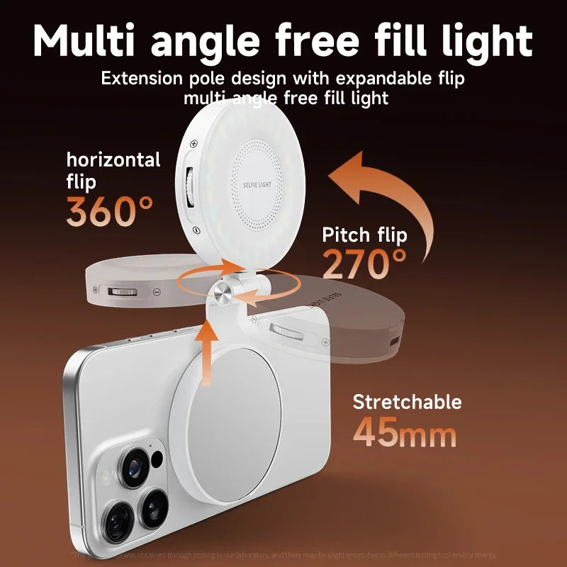 LED Selfie Fill Light for Magsafe Phone Adjustable Brightness