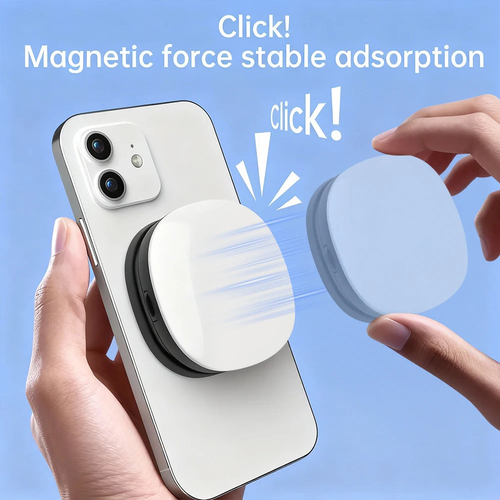 TELESIN Luce di Riempimento Magnetica per Smartphone – Mini Selfie Light LED 3 Modalità, Luminosità Regolabile, Specchio Integrato e Ricarica USB-C