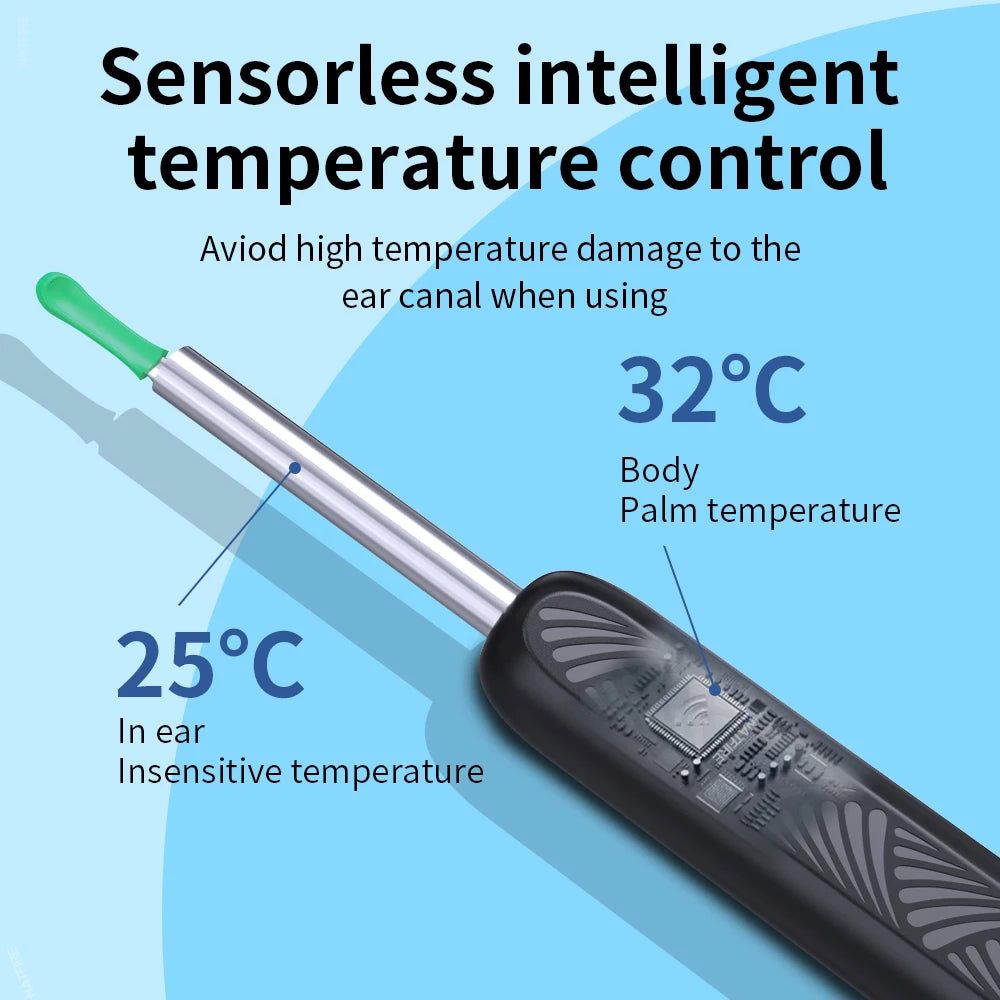Wireless Ear Wax Cleaner with Camera Safe Earwax Removal Endoscope with Camera Luminous Otoscope Ear Cleaning Tools Ear Care