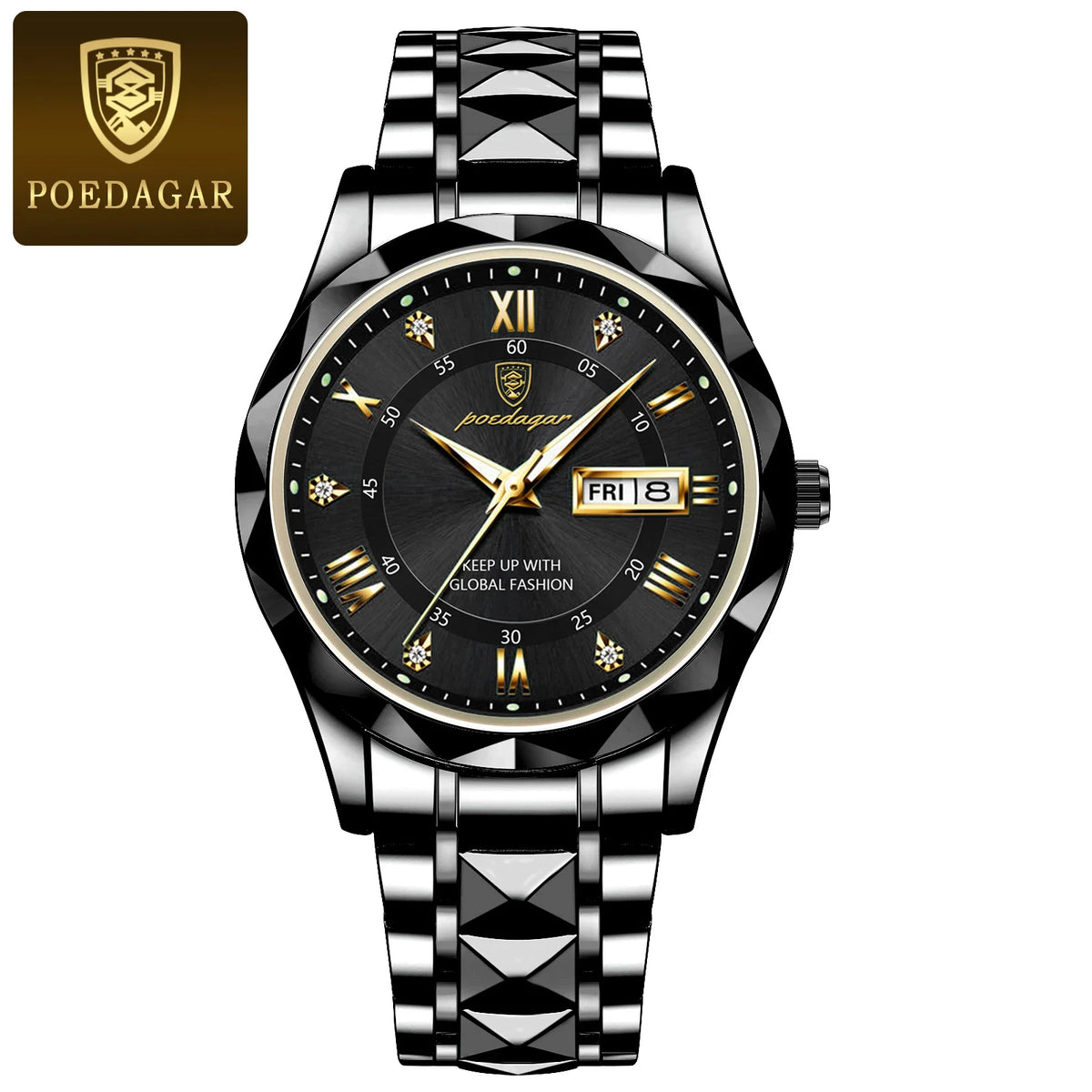 Luxury Men's Watches Waterproof Stainless Steel Luminous