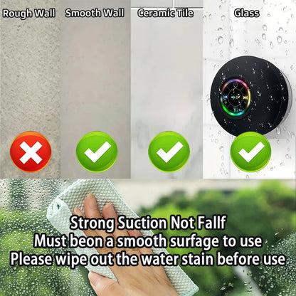 Portable Wireless Bluetooth Speaker LED IPX4 Waterproof