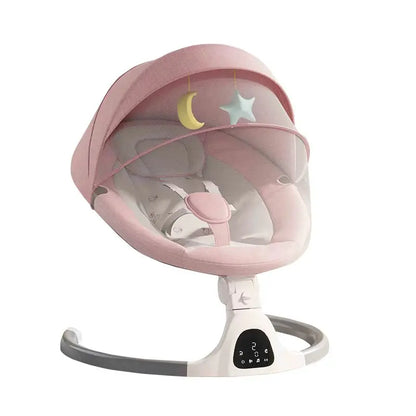 Sdraietta Altalena Elettrica Neonato Luxury | Culla Dondolo Automatica con Telecomando e Cintura a 5 Punti | Spedizione Rapida UE