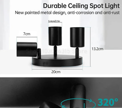 Dimmable Led GU10 Spotlight Clothing Store Background Wall Spotlight 7w 12W Trail Light Surface Mounted Ceiling Spotlight AC 220