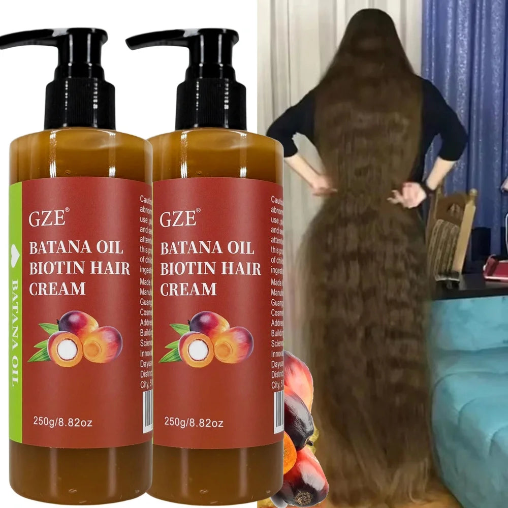 GZE Crema Capelli al Batana e Biotina 250g - Confezione Doppia (2 Pack). TK