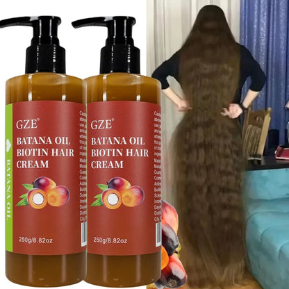 GZE Crema Capelli al Batana e Biotina 250g - Confezione Doppia (2 Pack). TK