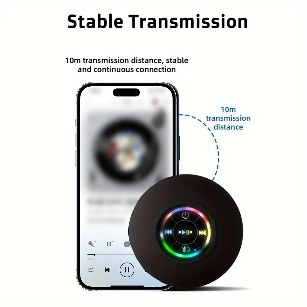 Portable Wireless Bluetooth Speaker LED IPX4 Waterproof