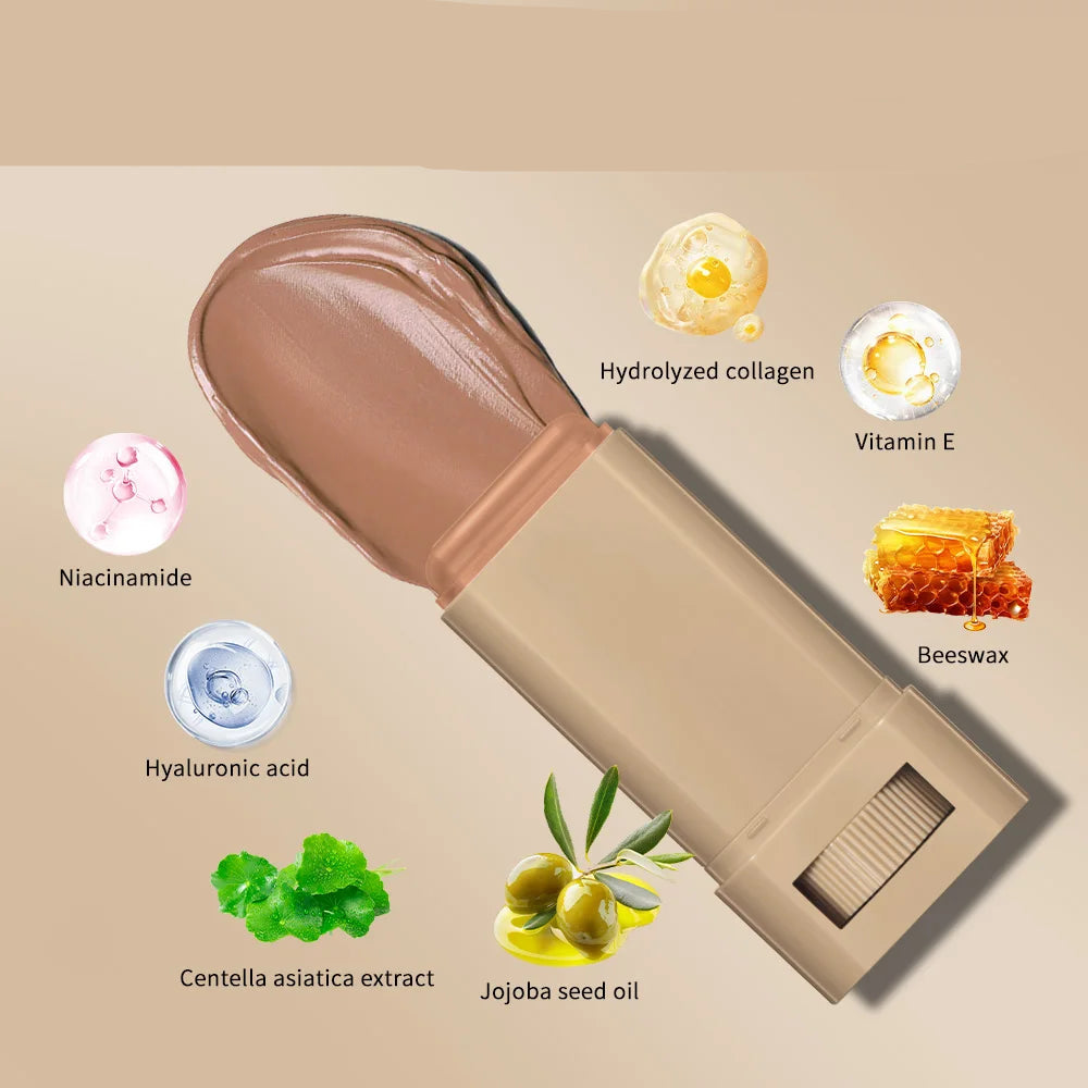 Skin Tint Foundation Stick 6 Colors Balm Serum Boosted Smooth