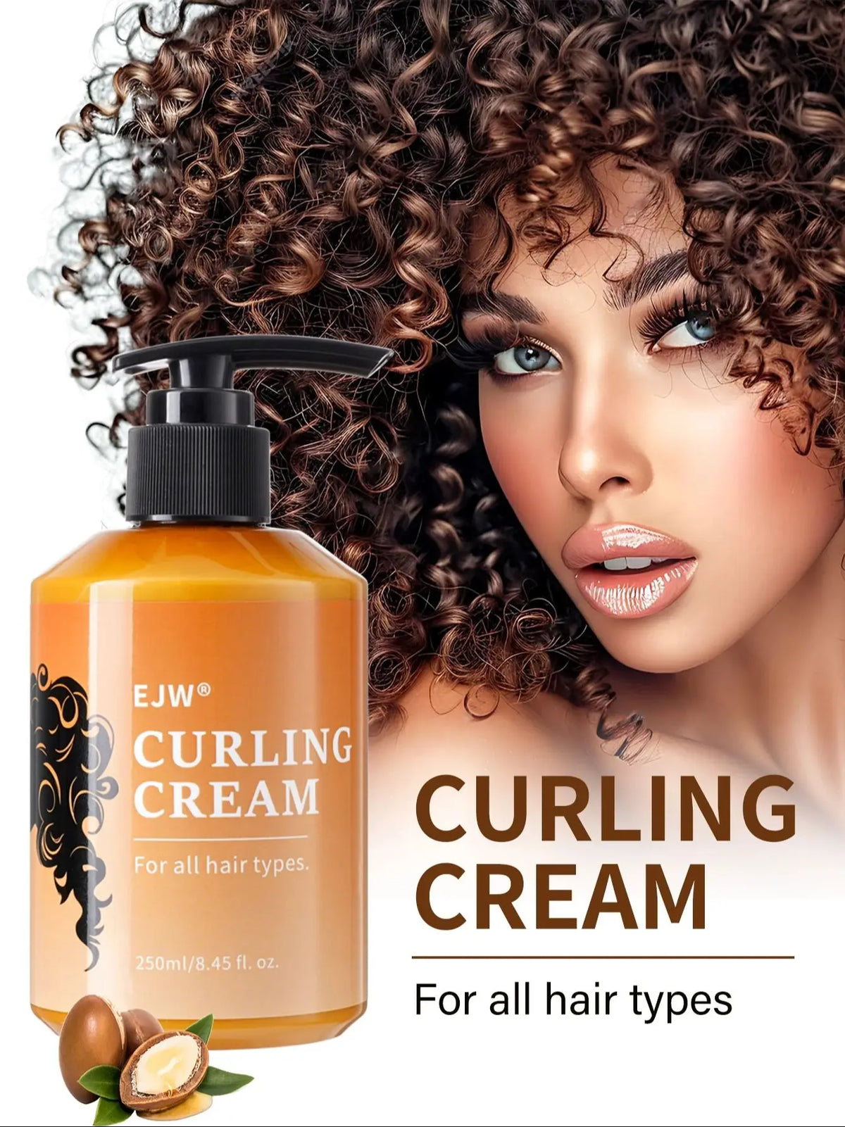 EJW Crema Definizione Ricci all'Olio di Argan - Idratante e Nutriente. TK