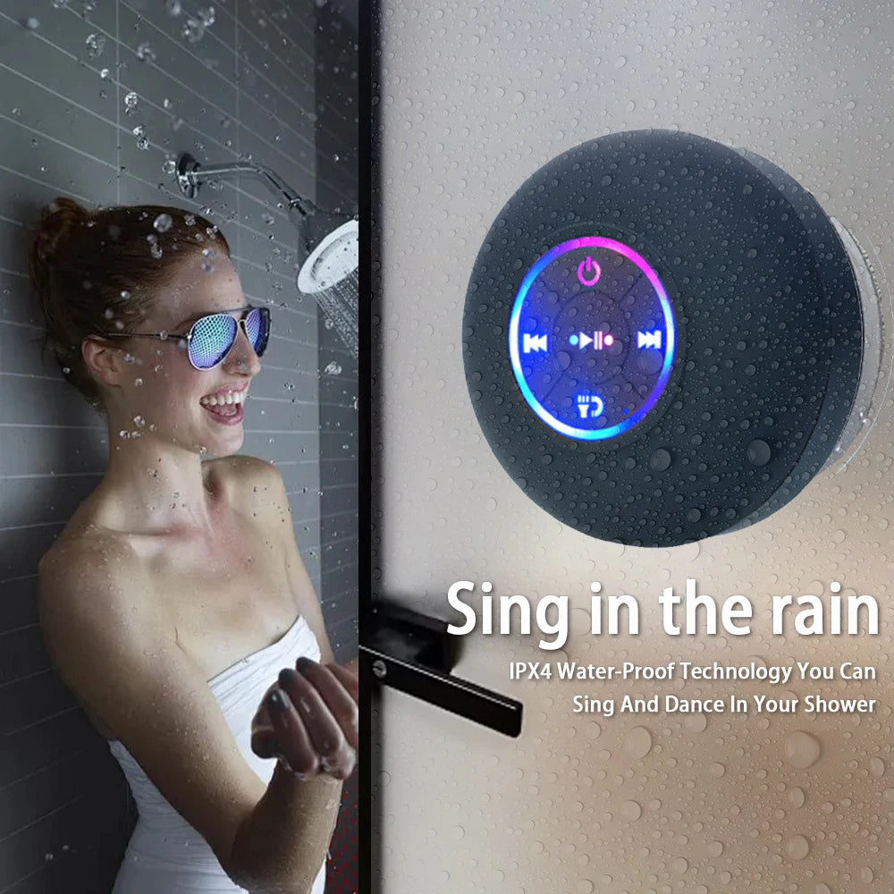 Portable Wireless Bluetooth Speaker LED IPX4 Waterproof
