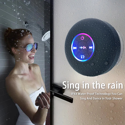 Portable Wireless Bluetooth Speaker LED IPX4 Waterproof