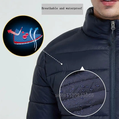 Men Heated Jacket USB Electric Heated Coat Hunting Hiking