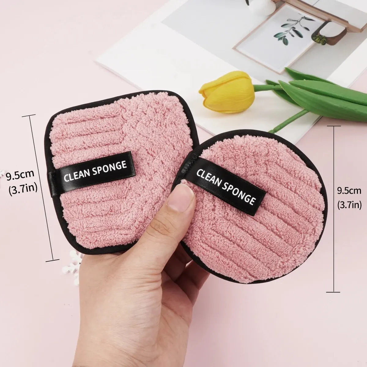 MAANGE 10pcs Makeup Remover Microfiber Cotton Pad Cosmetics
