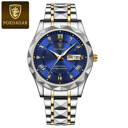 Luxury Men's Watches Waterproof Stainless Steel Luminous