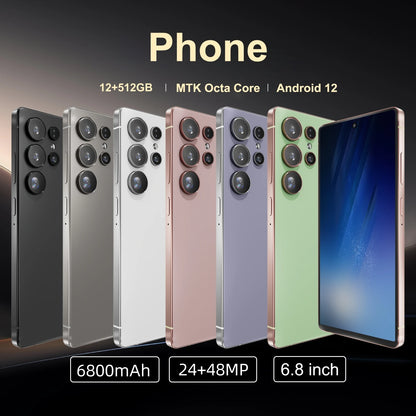 S25 Ultra,Smartphone Android,6.8 inch,12+512GB ROM,4G Network,Mobile phones,Dual SIM,24+48MP Camera,Cellphones