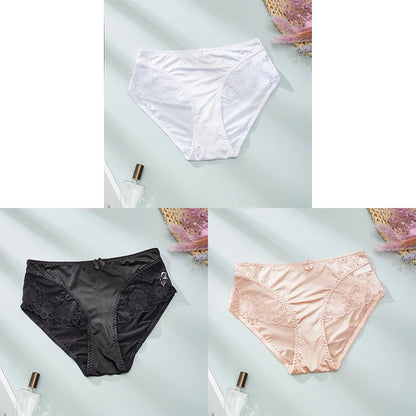 CINVIK 3 Pezzi Slip Donna in Pizzo – Mutandine Mid-Rise Traspiranti ed Elasticizzate. TK