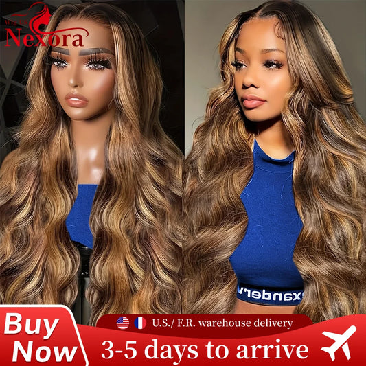 13x4 13x6 HD Lace Front Wigs 220% Density P4.27 Highlight Body Wave Human Hair Wigs 36 Inch Pre Plucked Brazilian Human wigs
