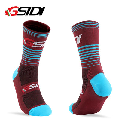 GSIDI - Calze Tecniche da Ciclismo e Running a Compressione (Unisex)