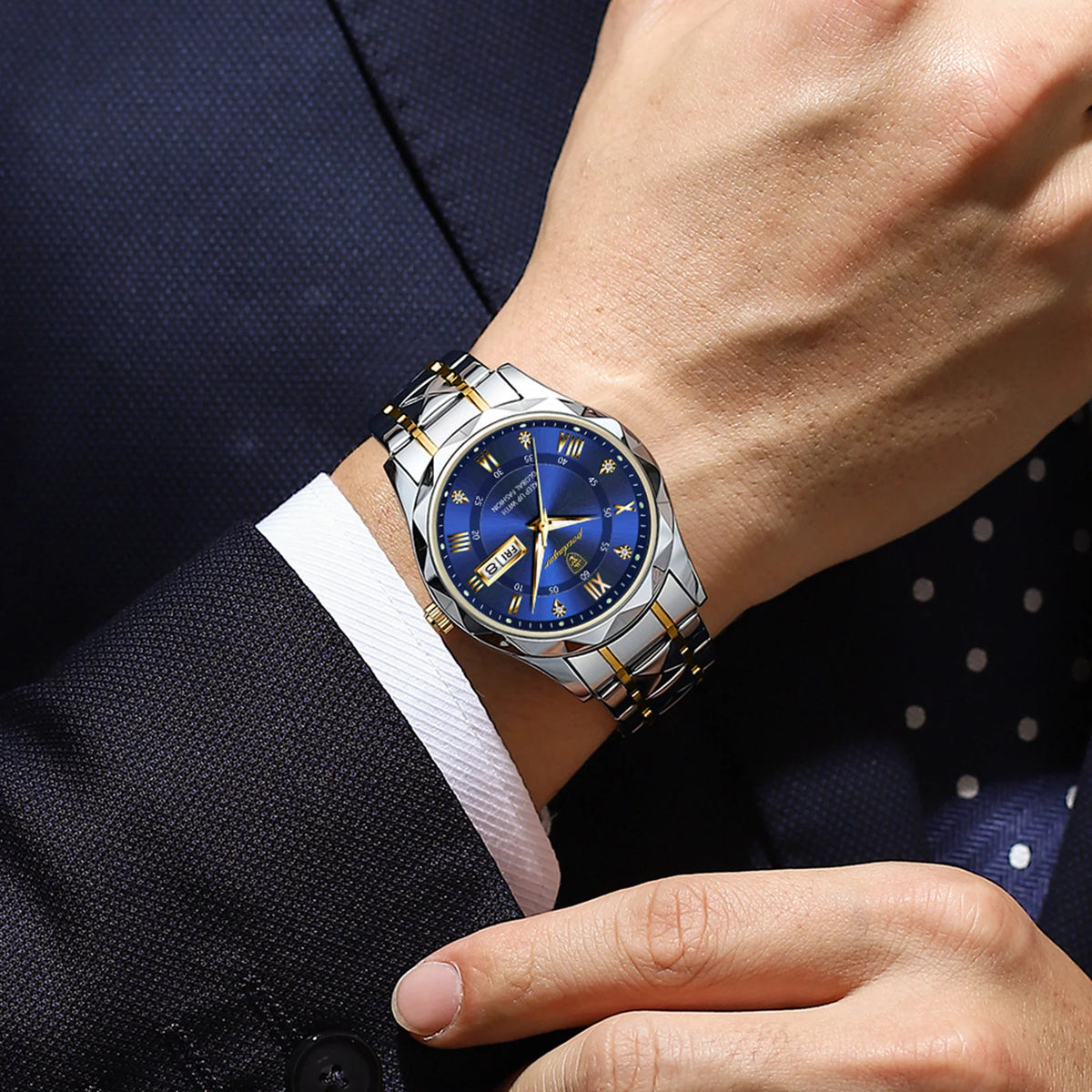 Luxury Men's Watches Waterproof Stainless Steel Luminous