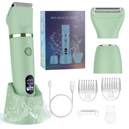 Scttomon Kit Regolabarba e Tagliacapelli 5-in-1 - Rasoio Elettrico con Base. TK