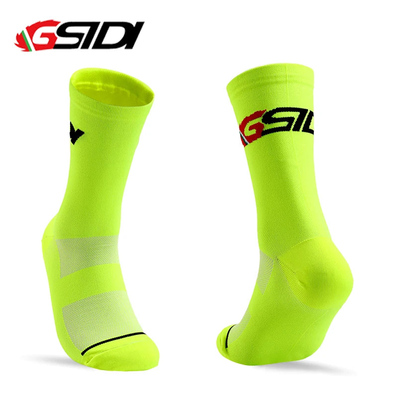 GSIDI - Calze Tecniche da Ciclismo e Running a Compressione (Unisex)