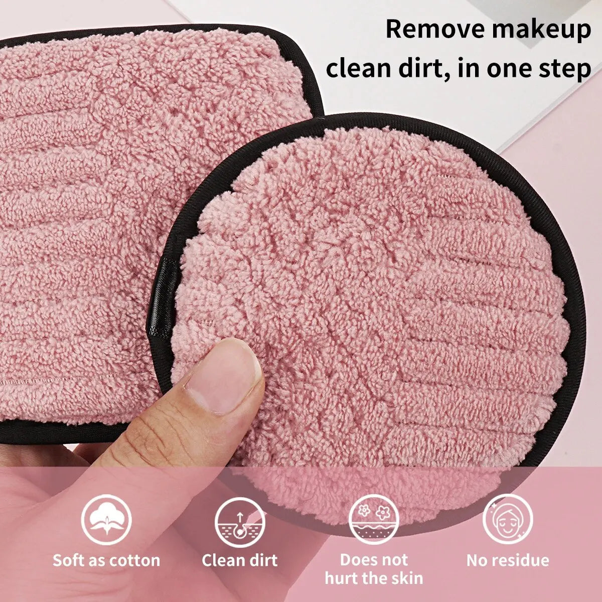 MAANGE 10pcs Makeup Remover Microfiber Cotton Pad Cosmetics