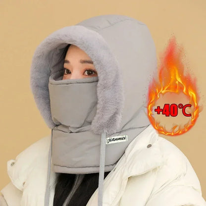 Passamontagna Termico 3-in-1 con Coulisse - Cappello e Scaldacollo in Peluche. TK