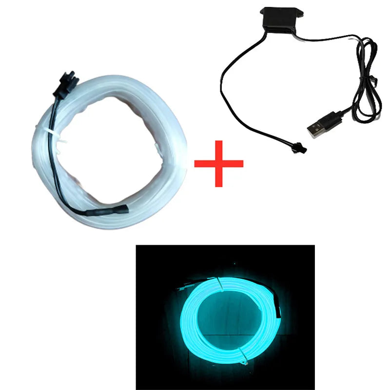Car Interior Decorative Lamps Strips Atmosphere Lamp Cold Light