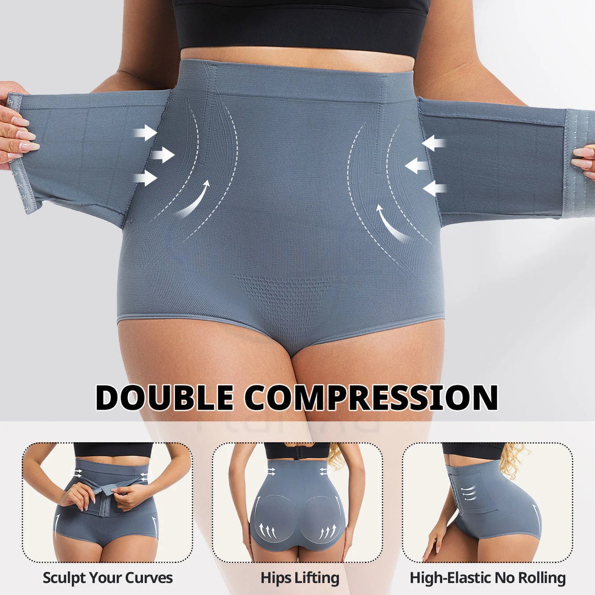 Flarixa - Slip Modellante a Vita Alta Seamless a Compressione Forte