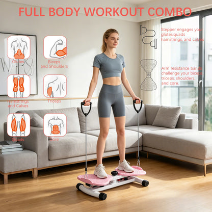 Twister Vita Fitness con Elastici – Pedana Rotante Silenziosa Antiscivolo per Addominali e Allenamento a Casa. TK