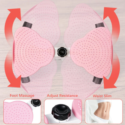 Twister Vita Fitness con Elastici – Pedana Rotante Silenziosa Antiscivolo per Addominali e Allenamento a Casa. TK